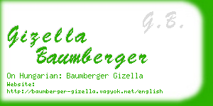 gizella baumberger business card